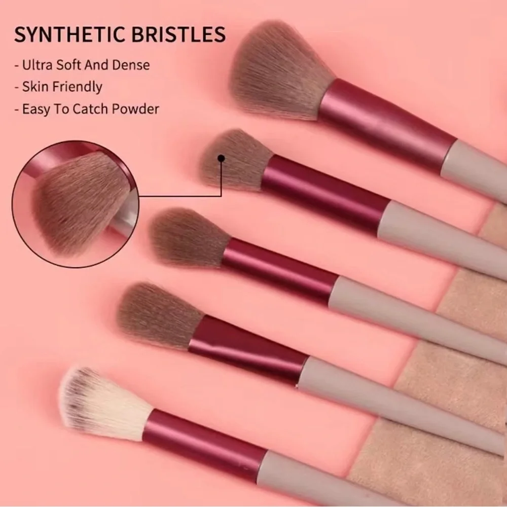 14Pcs Premium Synthetic Foundation‎ Contour Concealer EyeShadow MakeUp Brush set